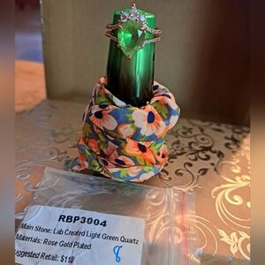 Bomb Party Light Green Quartz Ring